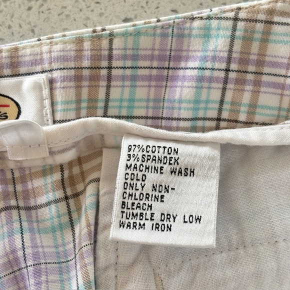 Talbots Crop Pants Stretch Multicolor Plaid Women's Size 8 Made in Hong Kong - Picture 6 of 13
